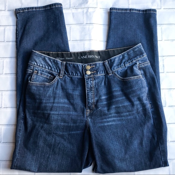 Lane Bryant Denim - Lane Bryant High Rise Straight Leg Denim Jeans